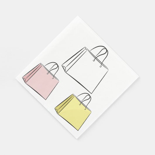 Serviette En Papier Sacs de shopping Papier serviettes (Coin)