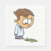 Serviette En Papier Sad Boy Scientist avec Broken Experiment (Devant)