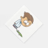 Serviette En Papier Sad Boy Scientist avec Broken Experiment (Coin)