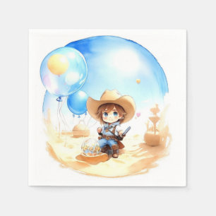 Serviette En Papier Saddup : Baby shower Western Cowboy