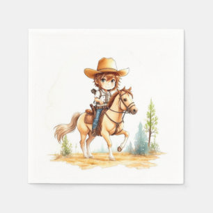 Serviette En Papier Saddup : Cowboy Baby shower Adventure