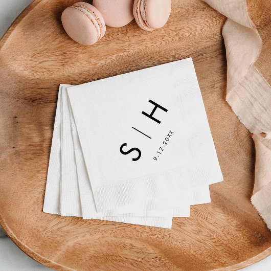 Serviette En Papier SADIE Monogram Party Napkins
