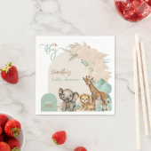 Serviette En Papier Safari animal Boho Oh Boy Baby shower (En situation)