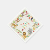 Serviette En Papier Safari Animal Party Napkin, Safari moderne Jungle (Coin)
