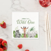 Serviette En Papier Safari Animaux Anniversaire (En situation)