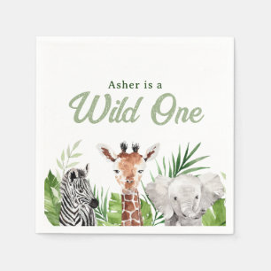 Serviette En Papier Safari Animaux Anniversaire
