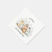 Serviette En Papier Safari Animaux Baby shower serviettes (Coin)