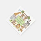 Serviette En Papier Safari Animaux Baby shower Table de fête (Coin)