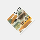 Serviette En Papier Safari Animaux Fourrures imprimés Abstrait Moderne (Coin)