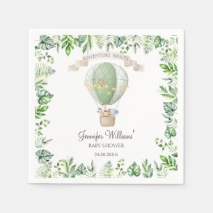 Serviette En Papier Safari Animaux sur le Baby shower à ballon à air c