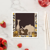 Serviette En Papier Safari Animaux Zoo fête d'anniversaire (En situation)