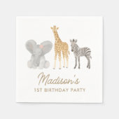 Serviette En Papier Safari Anniversaire (Devant)