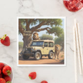 Serviette En Papier Safari Anniversaire (En situation)