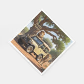 Serviette En Papier Safari Anniversaire (Coin)