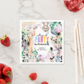 Serviette En Papier Safari appelant tous les animaux de fête Anniversa (En situation)