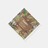 Serviette En Papier Safari Baby Shower Rustic Jungle Party (Coin)