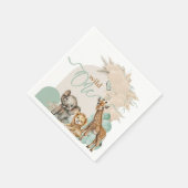 Serviette En Papier Safari Boho Balloon Boy 1ère fête d'anniversaire (Coin)