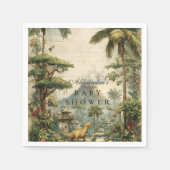 Serviette En Papier Safari Dino Baby Shower (Devant)