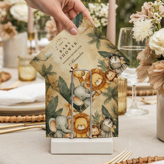 Serviette En Papier Safari Forest Creatures Baby Shower