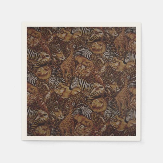 SERVIETTE EN PAPIER SAFARI JUNGLE (Devant)