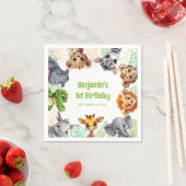 Serviette En Papier Safari Jungle Animal fête d'anniversaire (En situation)