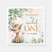 Serviette En Papier Safari Jungle Animaux Anniversaire (Devant)