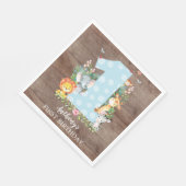 Serviette En Papier Safari Jungle Garçons Premier Anniversaire Papier  (Coin)