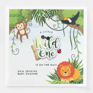 Serviette En Papier Safari Jungle Tropical Baby Shower pour un petit s