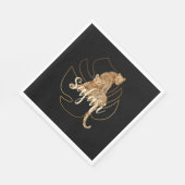 Serviette En Papier Safari léopard noir (Coin)