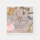 Serviette En Papier Safari Parties scintillant Spa Anniversaire (Devant)