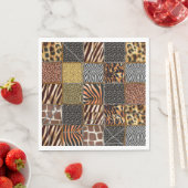 Serviette En Papier Safari patchwork Papier serviettes (En situation)