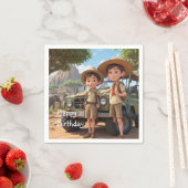 Serviette En Papier Safari pour enfants (En situation)