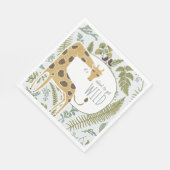 Serviette En Papier Safari sauvage Jungle Animaux Baby shower botaniqu (Coin)