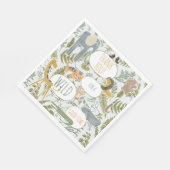 Serviette En Papier Safari sauvage Jungle Animaux Baby shower botaniqu (Coin)
