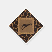 Serviette En Papier Safari Thème Giraffe (Coin)