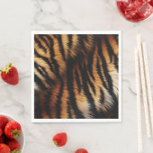 Serviette En Papier Safari Tigre noir orange (En situation)