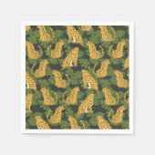 Serviette En Papier Safari tropical sauvage Leopard Jungle Palms (Devant)