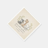 Serviette En Papier Safari Wild Giraffe Zebra Elephant Baby shower (Coin)