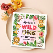 Serviette En Papier Safari Wild One 1er anniversaire