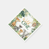 Serviette En Papier Safari WILD ONE 1er anniversaire de fête Napkin (Coin)