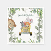 Serviette En Papier Safari Wild One 1er Birthday Boy (Devant)