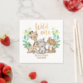 Serviette En Papier Safari Wild One Napkins (En situation)