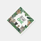 Serviette En Papier Safari Wild un 1er anniversaire (Coin)