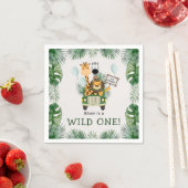Serviette En Papier Safari Wild Un 1er Anniversaire Papier de fête Nap (En situation)