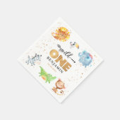 Serviette En Papier Safari Wild Un Annithday Napkins (Coin)