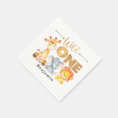 Serviette En Papier Safari Wild Un Annithday Napkins (Coin)