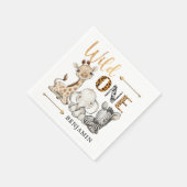 Serviette En Papier Safari Wild Un Annithday Napkins (Coin)