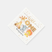 Serviette En Papier Safari Wild Un Annithday Napkins (Coin)