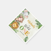 Serviette En Papier Safari Wild Un Anniversaire (Coin)
