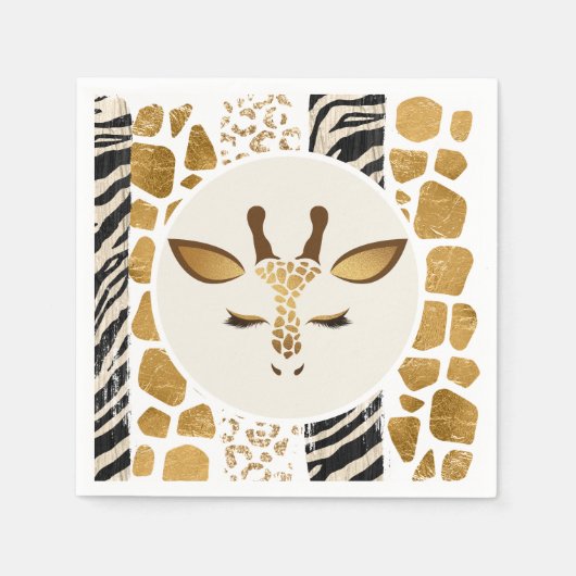 Serviette En Papier Safari Wild une fête d'anniversaire (Devant)